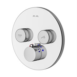 AM.PM Inspire V2.0, TouchReel смеситель для 2 потребителей с термостатом, монтируемый в стену, х - фото 122515