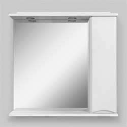 AM.PM Like, зеркало, частично-зеркальный шкаф, 80 см, с подсветкой, левый, белый, глянец, шт - фото 122950