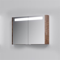 AM.PM Sensation, зеркало, зеркальный шкаф, 100 см, с подсветкой, орех, текстурированная, шт - фото 123686