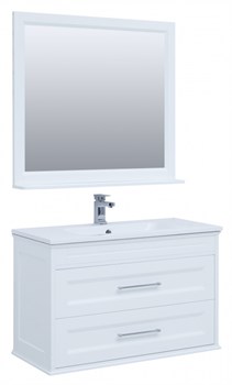AQUANET Бостон М 100 Комплект мебели для ванной комнаты (лит. мрамор) - фото 126225