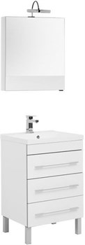 AQUANET Верона NEW 58 Комплект мебели для ванной комнаты (напольный 3 ящика) - фото 126672
