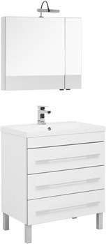 AQUANET Верона NEW 75 Комплект мебели для ванной комнаты (напольный 3 ящика) - фото 126709