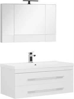 AQUANET Нота NEW 100 Комплект мебели для ванной комнаты (камерино) - фото 128544