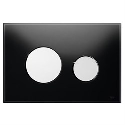 TECEloop. Панель смыва,  стекло черное, клавиши хром глянцевый - фото 131235