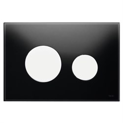 TECEloop. Панель смыва,  стекло черное, клавиши белые - фото 131249