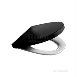Крышка-сиденье для унитаза Roca Victoria Nord Soft Close Black Edition ZRU9302627 петли хром - фото 144564