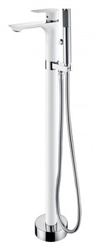 Смеситель ABBER Weiss Insel AF8015W напольный, белый-хром AF8015W