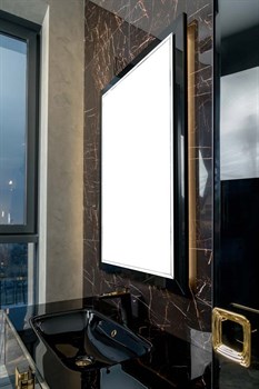 ARMADIART Зеркало Dolce Глянцевый черный 105x70см - фото 153806