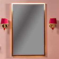 ARMADIART Зеркало MONACO  с подсветкой 70*110CM глянец бордо + золото - фото 153916