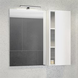 COMFORTY Зеркало-шкаф "Милан-90" белый глянец - фото 156299