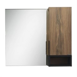 COMFORTY Зеркало-шкаф "Штутгарт-90" дуб тёмно-коричневый - фото 157536