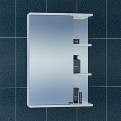 SANTA Зеркальный шкаф СаНта Ника 50 без подсветки, левый 101084 - фото 158493