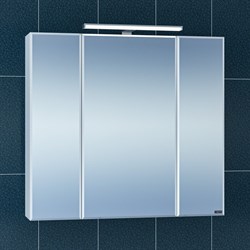 SANTA Зеркальный шкаф СаНта Стандарт 80 113011, цвет белый, с подсветкой - фото 158787