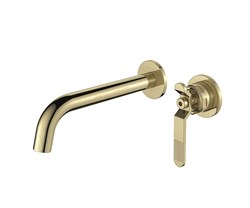 Bronze de Luxe 1760'S Смеситель для раковины настенный, цвет матовое золото Bronze de Luxe 5530CG