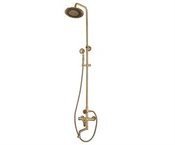 Bronze de Luxe Royal Комплект для ванной и душа двухручковый средний излив, лейка "Круг" (10121PF/1) - фото 177990