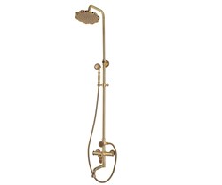 Bronze de Luxe Windsor Комплект одноручковый для ванны и душа резной (20см) излив лейка "Цветок")(10120PF) - фото 178044