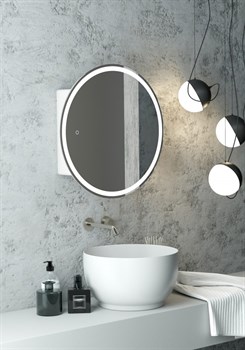 CONTINENT Зеркало-шкаф TORNEO D600 цвет белый со светодиодной подсветкой - фото 178205