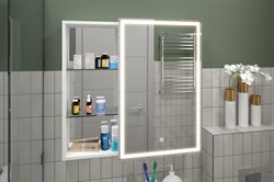 CONTINENT Зеркало-шкаф APERIO 800х800 правый со светодиодной подсветкой - фото 178339
