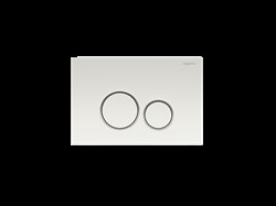 AQUATEK KDI-0000015 (005A) Панель смыва Белая ободок хром (клавиши круглые) - фото 181093