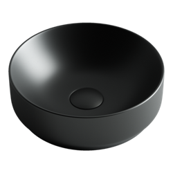 CERAMICA NOVA Умывальник чаша накладная круглая (цвет Чёрный Матовый) Element 355*355*125мм - фото 181898