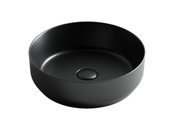 CERAMICA NOVA Умывальник чаша накладная круглая (цвет Чёрный Матовый) Element 390*390*120мм - фото 182058