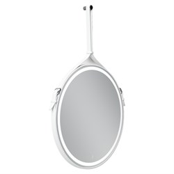 SANCOS Зеркало для ванной комнаты  Dames D650 с подсветкой , ремень из натуральной белой кожи, арт. DA650W - фото 182757
