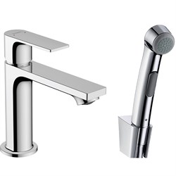 HANSGROHE 72216000 Rebris E смеситель для раковины 110, с гигиеническим душем - фото 188798