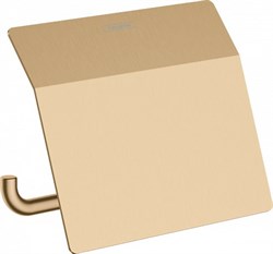 HANSGROHE Держатель туалетной бумаги с крышкой AddStoris Hansgrohe 41753140, шлифованная бронза - фото 189647