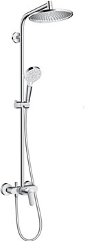 HANSGROHE Душевая система Hansgrohe Crometta S 240 1jet Showerpipe Ecosmart 27269000 - фото 189744