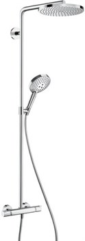 HANSGROHE Душевая система Hansgrohe Raindance Select S Showerpipe 240 1jet PowderRain с термостатом 27633000, хром - фото 189775