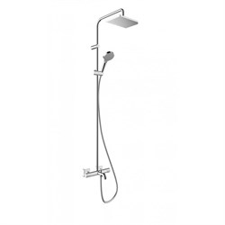 HANSGROHE Душевая система Showerpipe 230 1jet с термостатом для ванны Hansgrohe Vernis Shape 26284000 хром - фото 189841