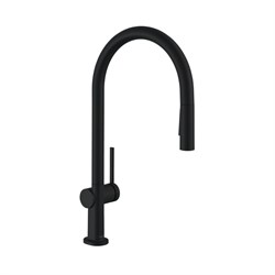 HANSGROHE Кухонный смеситель однорычажный, 210, с вытяжным душем, 2jet Hansgrohe 72800670, матовый черный - фото 190354