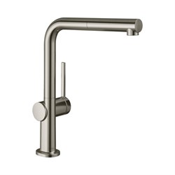 HANSGROHE Кухонный смеситель однорычажный, 270, с вытяжным изливом, 1jet, sBox Hansgrohe 72809800, под сталь - фото 190401