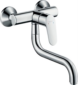 HANSGROHE Смеситель Hansgrohe Focus для кухонной мойки настенный с поворотным изливом 31825000, хром - фото 190936