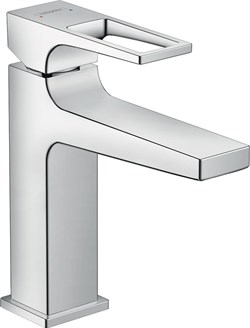 HANSGROHE Смеситель для раковины 110, однорычажный, с рукояткой-петлей, со сливным клапаном Push-Open Metropol Hansgrohe 74507000, хром - фото 191631