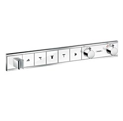 HANSGROHE Термостат Hansgrohe RainSelect для 5 потребителей 15358400, белый/хром - фото 192252