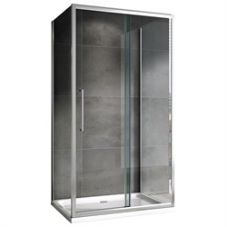 ABBER Душевой уголок  Schwarzer Diamant AG30160H-S90-S90, размер 160x90 см, двери раздвижные, стекло 6 мм AG30160H-S90-S90 - фото 195594