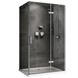 ABBER Душевой уголок  Zart AG08100-S81, размер 100x80 см, двери распашные, стекло 6 мм AG08100-S81 - фото 196011