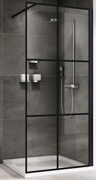 ABBER Immer Offen Душевая перегородка профиль - черный / стекло - прозрачное ширина 120 см AG62120B