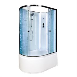 DETO Душевая кабина EM4512RN LED, размер 120x80 см, профиль глянцевый хром, стекло с узором EM4512RNLED - фото 205144