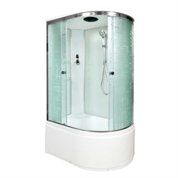 DETO Душевая кабина EM4512L стандартная, размер 120x80 см, профиль глянцевый хром, стекло с узором EM4512L - фото 205157