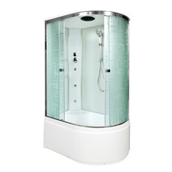 DETO Душевая кабина EM4512L с гидромассажем, размер 120x80 см, профиль глянцевый хром, стекло с узором EM4512LGM - фото 205163