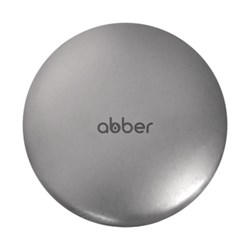 ABBER Накладка на слив для раковины  AC0014MS серебряная матовая, керамика - фото 212624