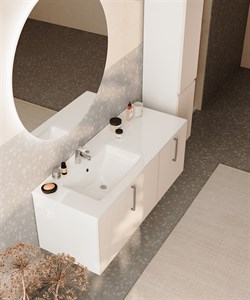 SANVIT Рольф L Тумба подвесная для ванной комнаты, 2 выдвижных ящика на одном уровне и 1 внутренний ящик  (раковина r9120L) - фото 216539