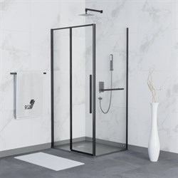 RGW Stilvoll Душевой уголок SV-42-1B (SV-12B + Z-060-2B), прямоугольный, размер 140x80 см, двери раздвижные 323242148-014
