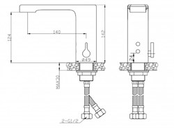 BELBAGNO Nova Электронный смеситель для раковины, хром BB-ELVM-CRM BB-ELVM-CRM