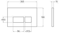 BELBAGNO Кнопка смыва BB042BL, белая глянцевая - фото 220290