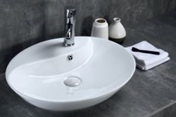 BELBAGNO Раковина накладная керамическая BB1370, овальная, 555х460х120, цвет белый - фото 220662