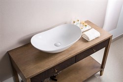 BELBAGNO Раковина накладная керамическая, BB1404, овальная, 605х370х150, цвет белый - фото 220678