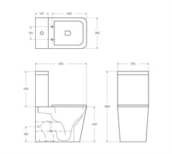 BELBAGNO Ardente-R Чаша унитаза безободкового P-trap, цвет белый - фото 220849